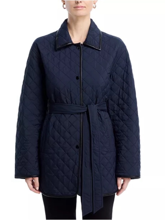 rag & bone Jackets & Blazers - rag & bone Navy Quilted Belted Puffer Jacket